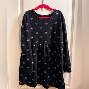 Black Dress with Cat Print